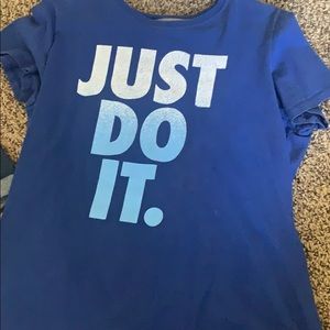 Blue nike shirt